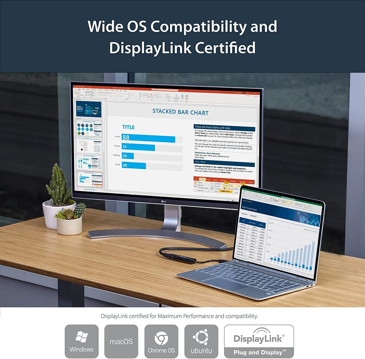 StarTech.com USB 3.0 to HDMI Adapter - 4K 30Hz Ultra HD - DisplayLink Certified - USB Type-A to HDMI Display Adapter Converter for Monitor - External Video & Graphics Card - Mac & Windows (USB32HD4K) USB 3.0 to HDMI 4K (Mac & Win) Adapter
