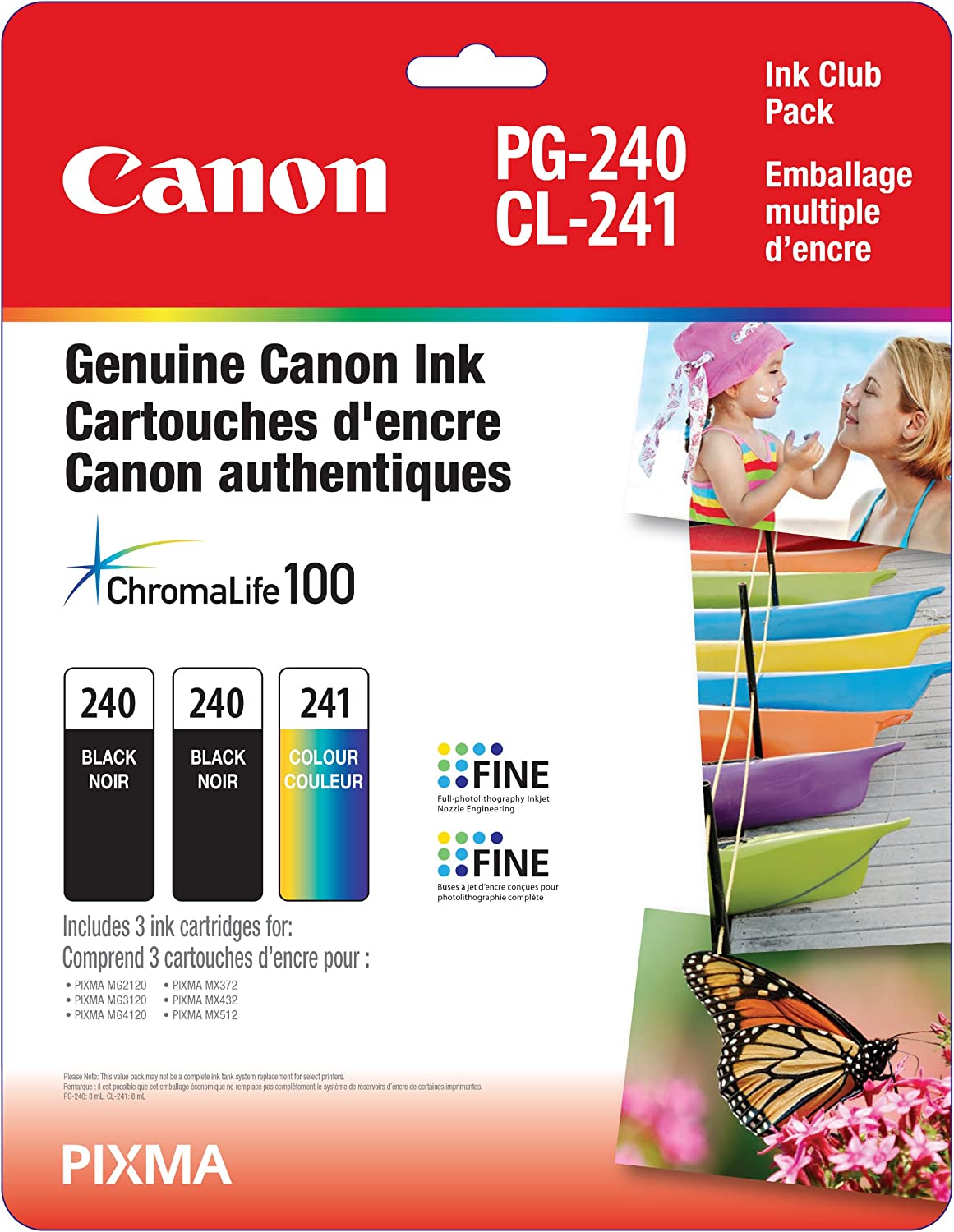 Canon Genuine PG-240 Twin/CL-241 Ink Club Pack