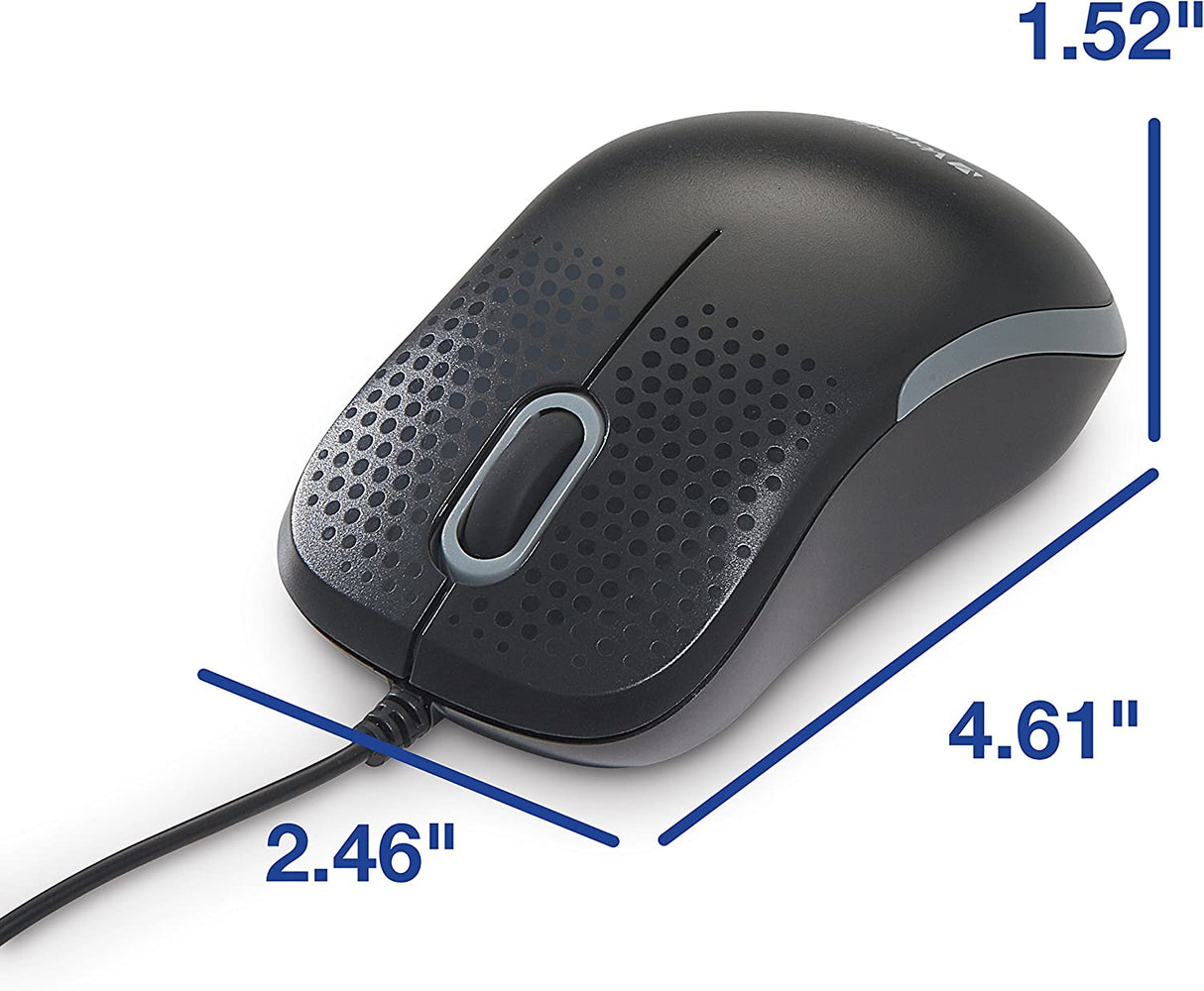 Verbatim Silent Corded Optical Mouse - Black