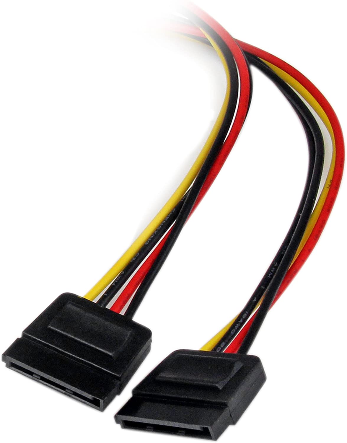 StarTech.com 12in LP4 to 2x SATA Power Y Cable Adapter - Molex to to Dual SATA Power Adapter Splitter (PYO2LP4SATA)