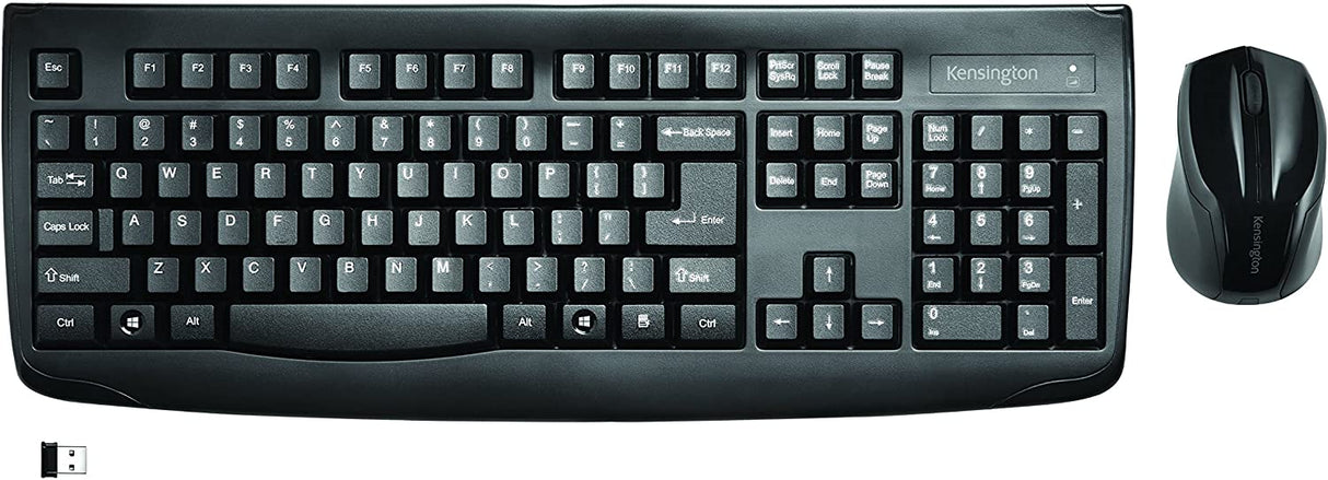 Kensington Pro Fit Wireless Combo Mouse and Keyboard Desktop Set (K72324US), Black