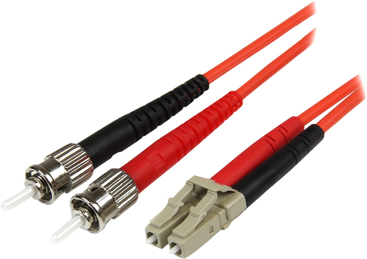 StarTech.com 2m Fiber Optic Cable - Multimode Duplex 62.5/125 - LSZH - LC/ST - OM1 - LC to ST Fiber Patch Cable (FIBLCST2) , Orange Orange 6.6 ft / 2 m LC to ST Multimode Duplex 62.5/125