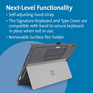 Kensington Blackbelt Surface Pro 9 Rugged Case - Platinum (K97621WW)
