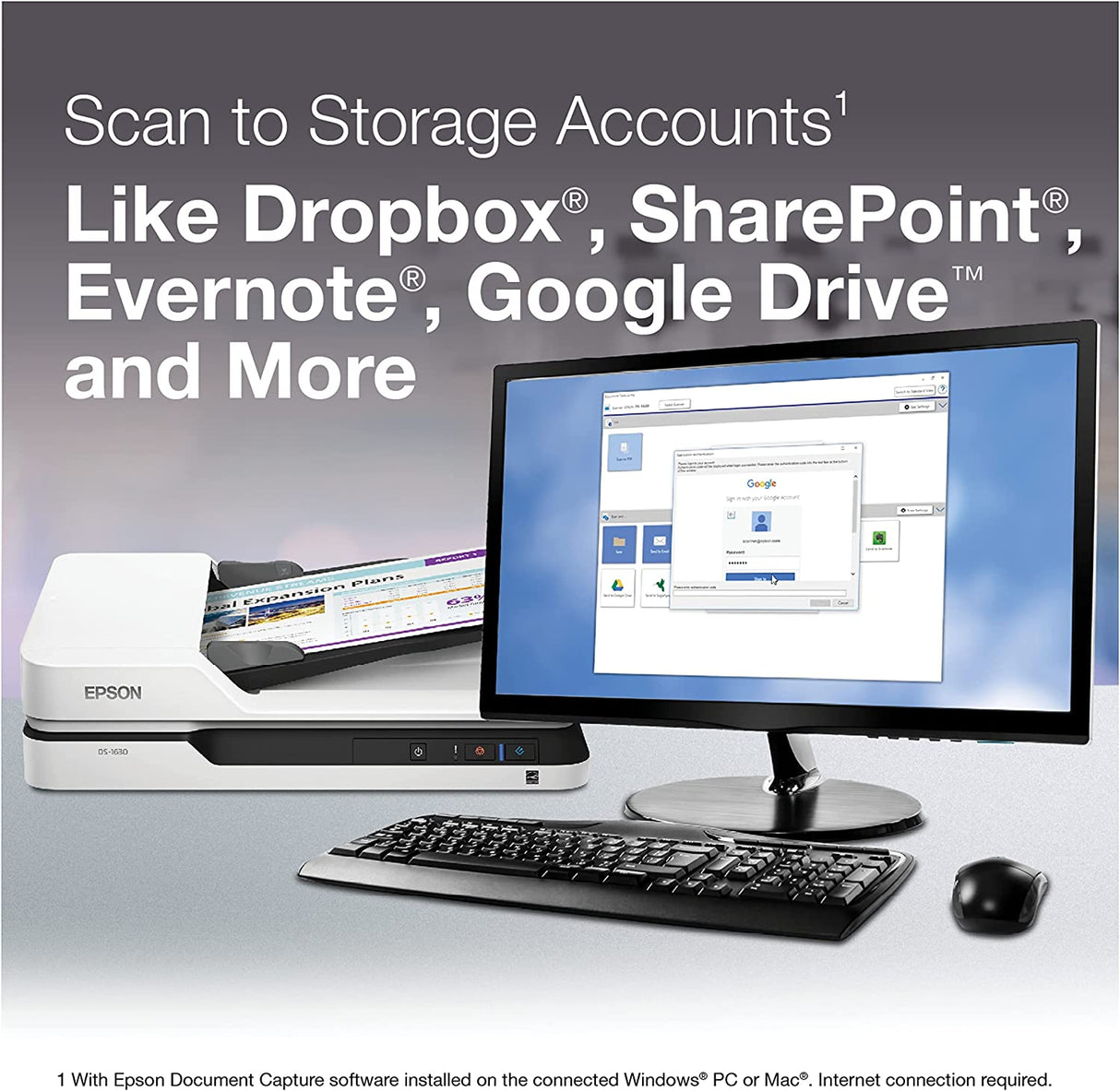 Epson DS-1630 Document Scanner: 25ppm, TWAIN & ISIS Drivers, 3-Year Warranty with Next Business Day Replacement