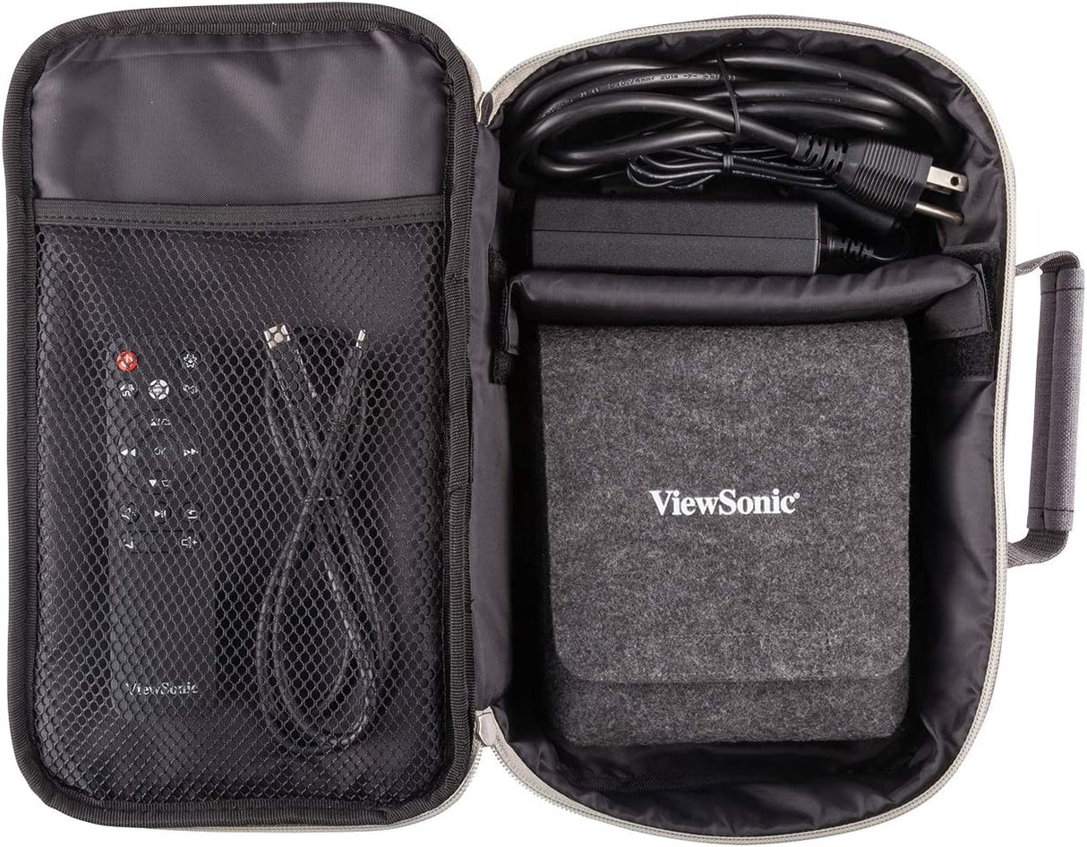ViewSonic PJ-CASE-010 Zipped Soft Padded Carrying Case for M1 Projector Gray M1 Series