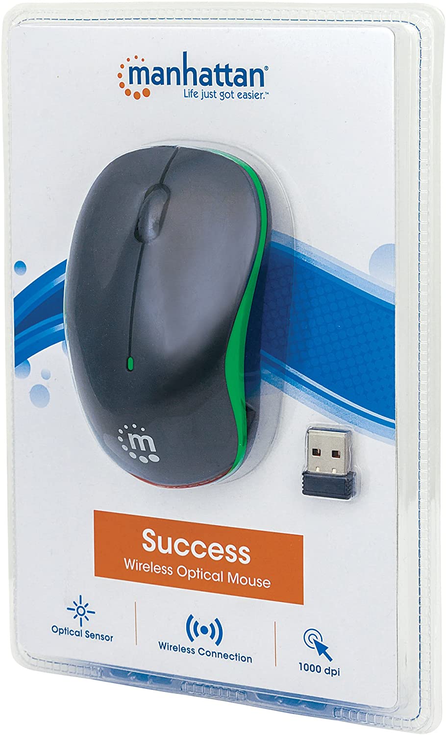 Manhattan Success Wireless Optical Mouse (179393) Green
