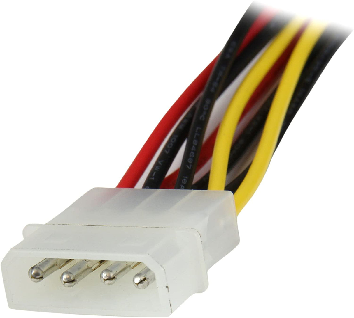 StarTech.com 12in LP4 to 2x Latching SATA Power Y Cable Splitter Adapter - 4 Pin LP4 to Dual SATA Y Splitter (PYO2LP4LSATA)