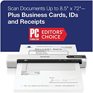 Epson DS-80W Wireless Portable Sheet-fed Document Scanner for PC and Mac