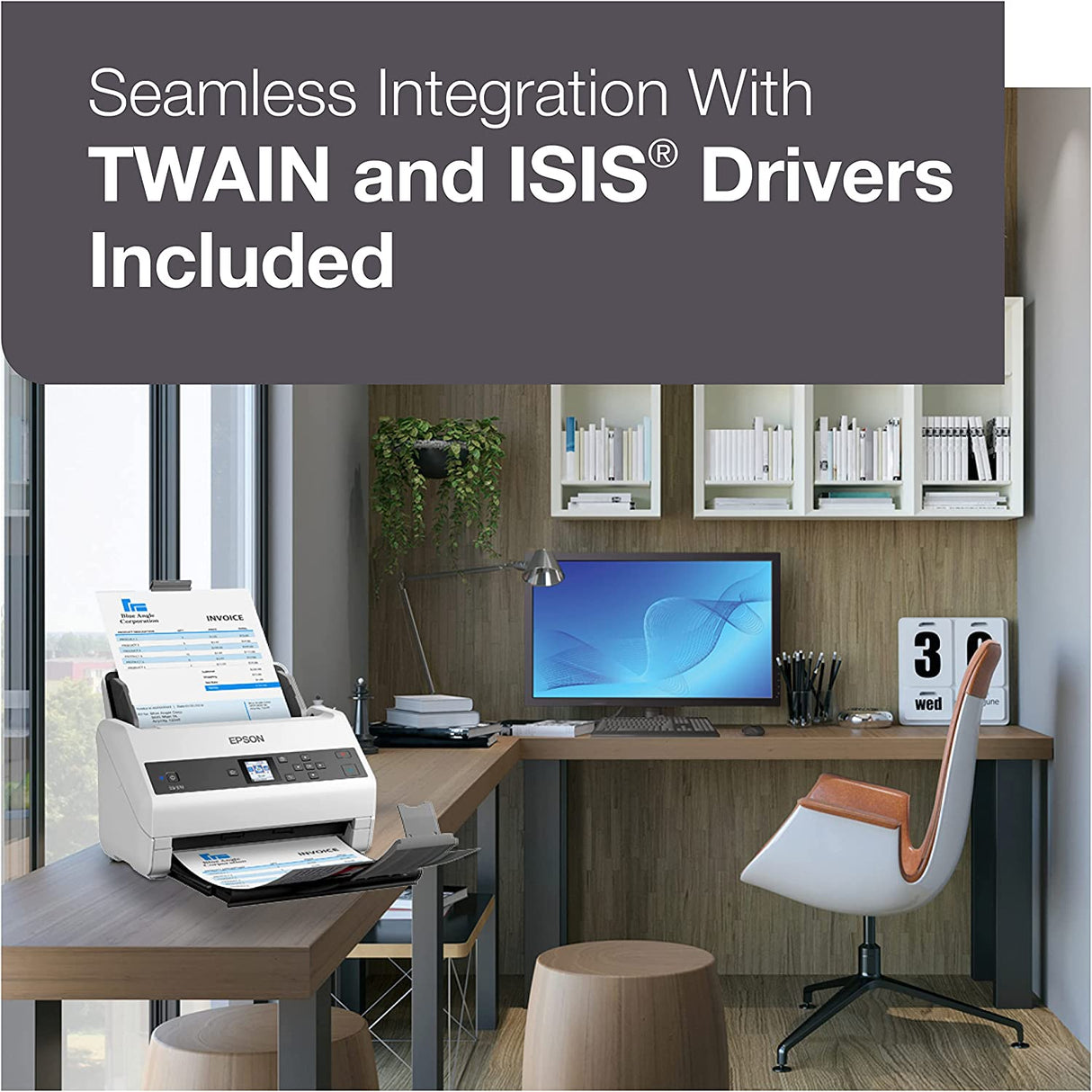 Epson Workforce DS-970 Sheetfed Scanner - 600 dpi Optical,White