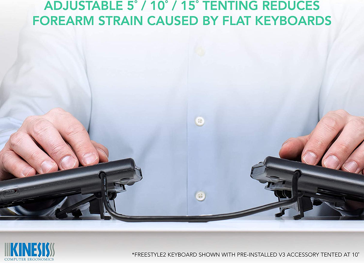 Kinesis Freestyle2 Ergonomic Keyboard w/ V3 Lifters for PC (9" Separation)