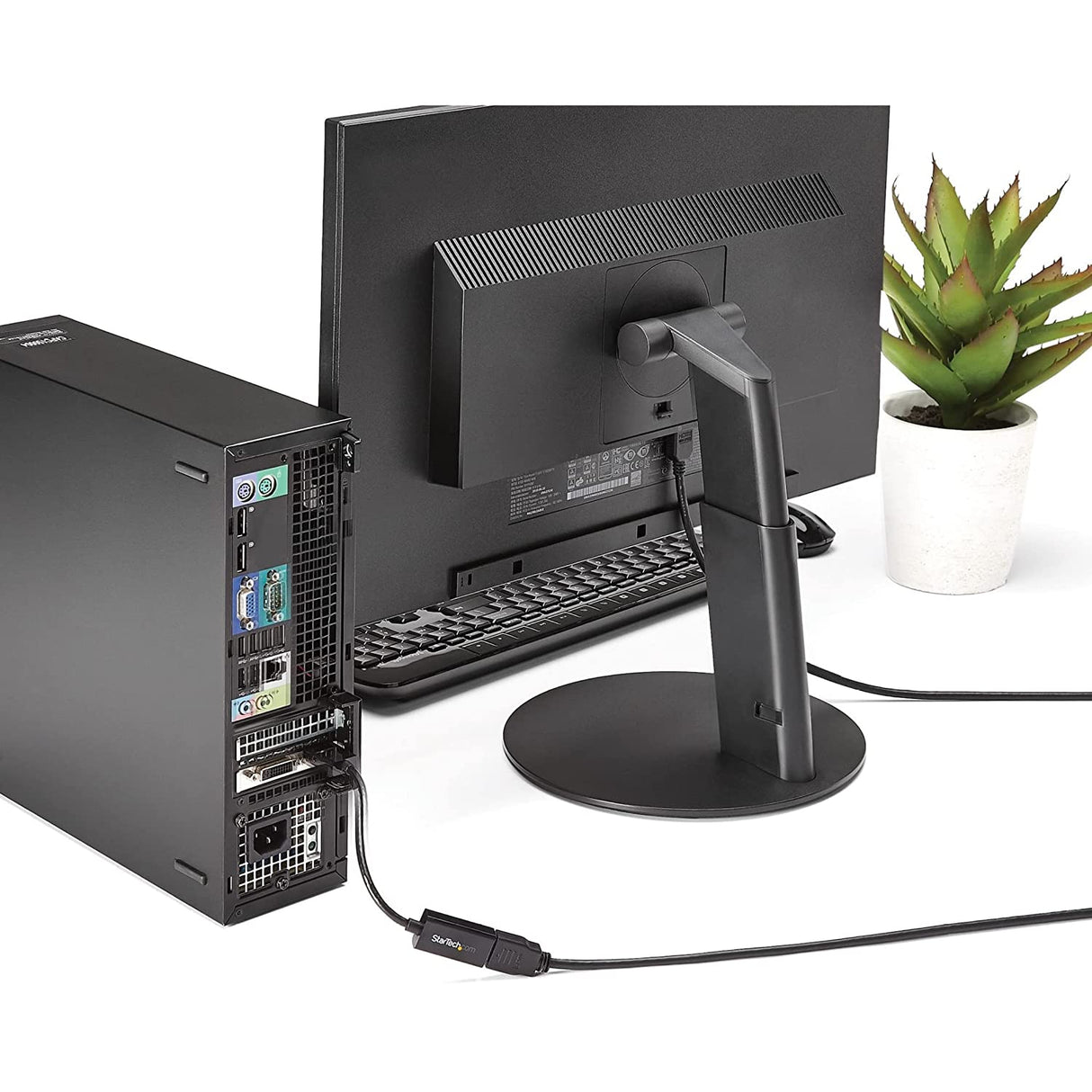 StarTech.com DisplayPort to HDMI Adapter - 4K 30Hz Active DisplayPort to HDMI Video Converter - DP to HDMI Monitor/TV/Display Cable Adapter Dongle - Ultra HD DP 1.2 to HDMI 1.4 Adapter (DP2HD4KS) 4K30Hz 4K HDMI Single