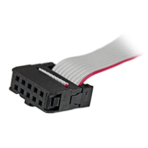 StarTech.com 9 Pin Serial Male to 10 Pin Motherboard Header LP Slot Plate - Serial panel - DB-9 (M) to 10 pin IDC (F) - 9.1 in - gray - PLATE9MLP, grey