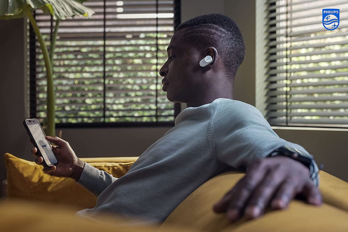 Philips Fidelio T1 True Wireless Headphones with Active Noise Canceling Pro+, Audiophile Quality, White White Fidelio | ANC PRO+