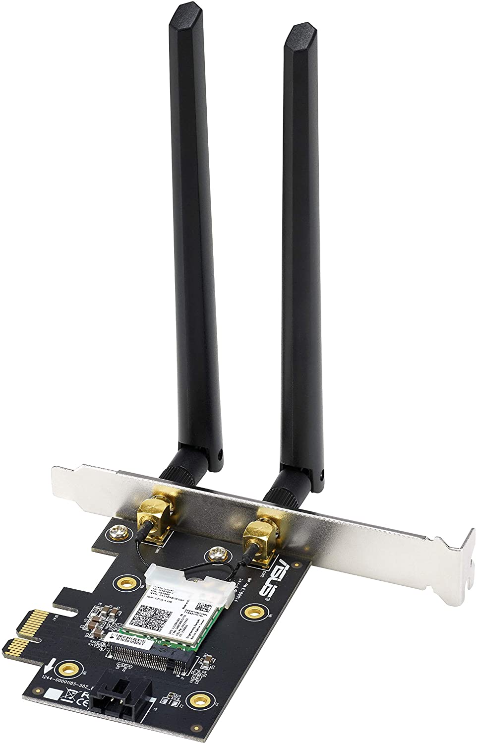 ASUS PCE-AX3000 WiFi 6 (802.11ax) Adapter with 2 External Antennas. Supporting 160MHz for Total Data Rate up to 3000Mbps, Bluetooth 5.0, WPA3 Network Security, OFDMA and MU-MIMO