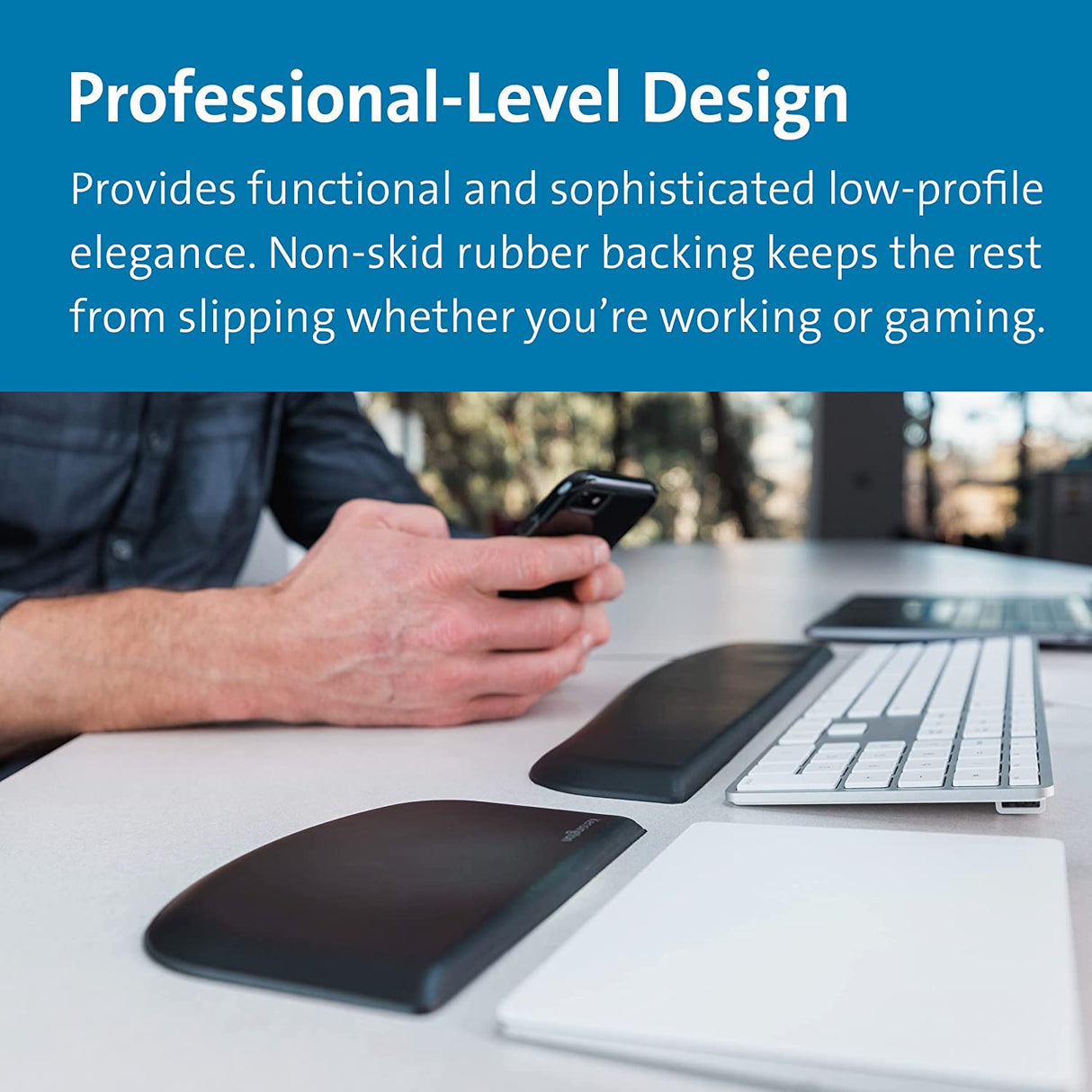 Kensington ErgoSoft Wrist Rest for Slim Mouse/Trackpad, Black (K52803WW) Mouse Wrist Rest for Slim Mouse