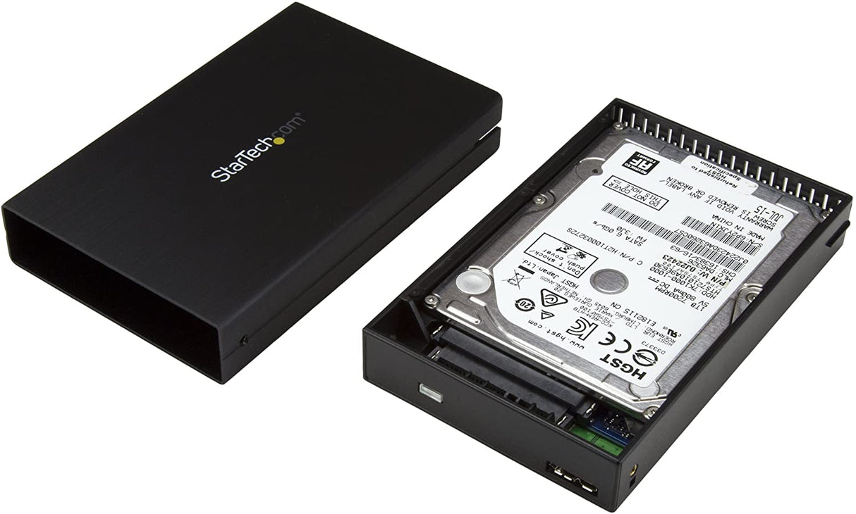 StarTech.com 2.5" SATA USB 3.1 Gen 2 Hard Drive Enclosure - w/ USB Type C and Type A Cables - USB 3.0 backwards compatible (S251BU31315) USB 3.1 (10Gbps) | USB-C & USB-A