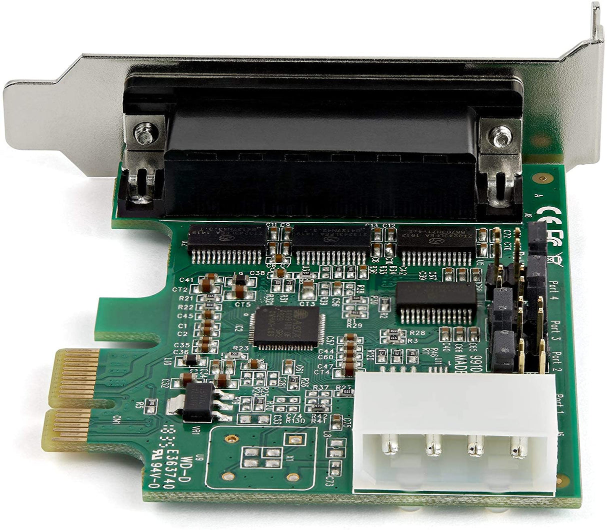 StarTech.com 4-port PCI Express RS232 Serial Adapter Card - PCIe RS232 Serial Host Controller Card - PCIe to Serial DB9 - 16950 UART - Low Profile Expansion Card - Windows & Linux (PEX4S953LP)