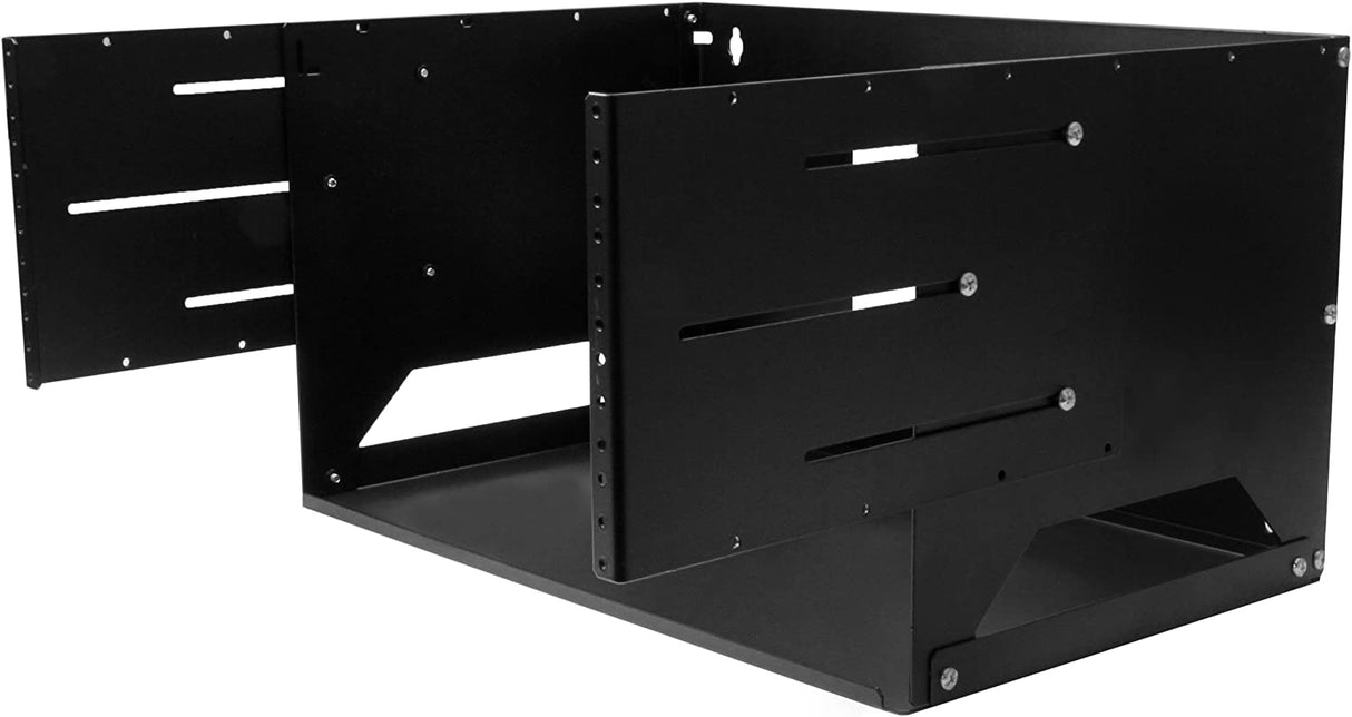 StarTech.com 4U Open Frame Wall Mount Network Rack w/ Built in Shelf - 2-Post Adjustable Depth (12" to 18") Equipment Rack - 75.2lbs (WALLSHELF4U) 4U Adjustable Depth w Shelf