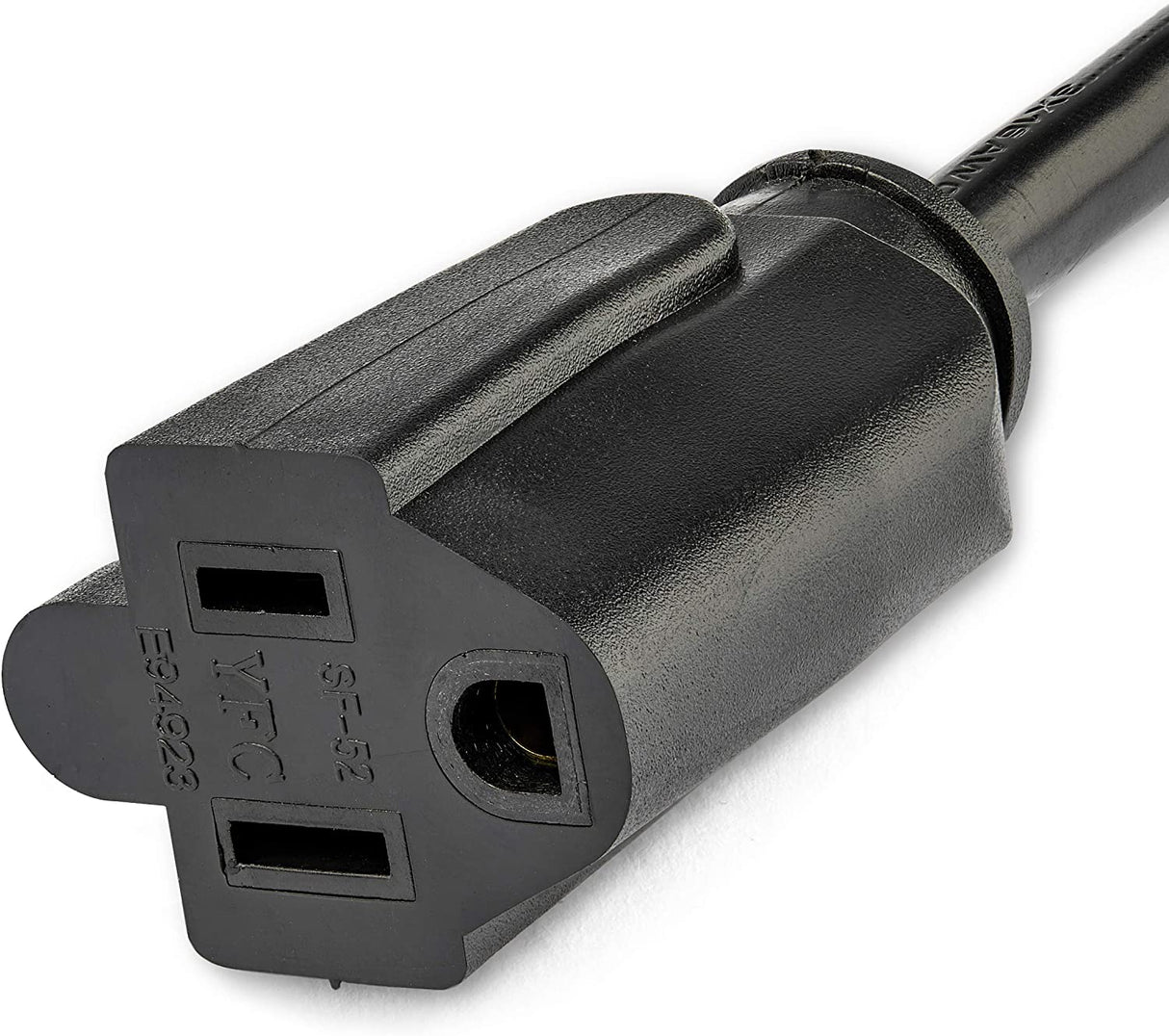 StarTech.com 6ft (2m) Power Extension Cord, Right Angle NEMA 5-15P to NEMA 5-15R, 13A 125V, 16AWG, Computer Power Extension Cord, Flat Extension Cord, AC Outlet Extension Cable (RFX-6F-POWER-CORD)