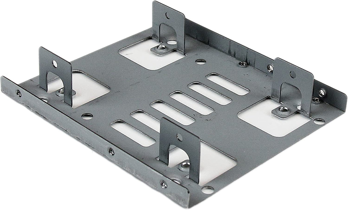 StarTech.com 2.5" to 3.5" SATA Hard Drive Mounting Bracket Kit - Dual SATA SSDs/HDDs Mounting Bracket for Mounting Bay (BRACKET25X2) Steel 1x3.5" Bay 2x2.5" Drive (SATA)