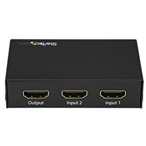 StarTech.com 2 Port HDMI Switch - 4K 60Hz - Supports HDCP - IR - HDMI Selector - HDMI Multiport Video Switcher - HDMI Switcher (VS221HD20)