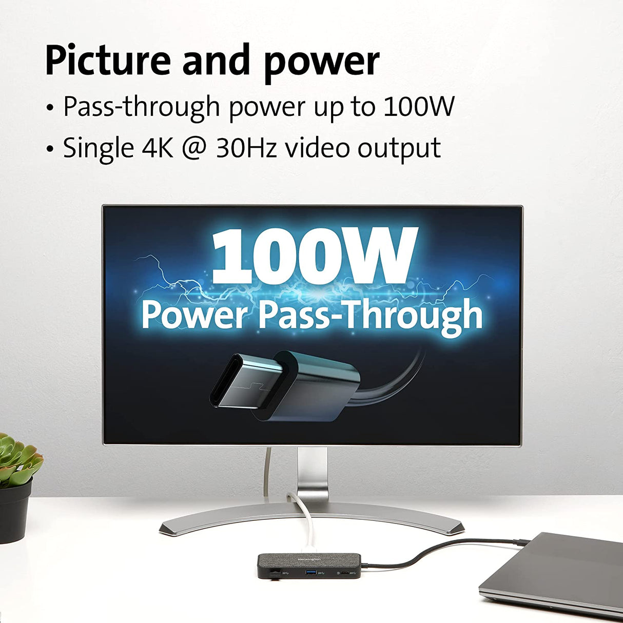 Kensington SD1650P USB-C 4K Docking Station with 100W Power Pass-Through - Windows/MacOS/Chrome/iOS/Android (K34020WW)