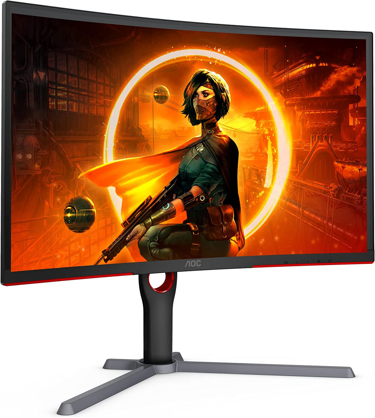 AOC Gaming CQ27G3S Frameless Curved Gaming Monitor, QHD 2K 2560x1440, 1000R VA, 165Hz 1ms, FreeSync Premium