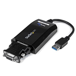 StarTech.com USB 3.0 to DVI / VGA Adapter - 2048x1152 - External Video & Graphics Card - Dual Monitor Display Adapter Cable - Supports Mac & Windows (USB32DVIPRO) USB 3.0 to DVI Adapter