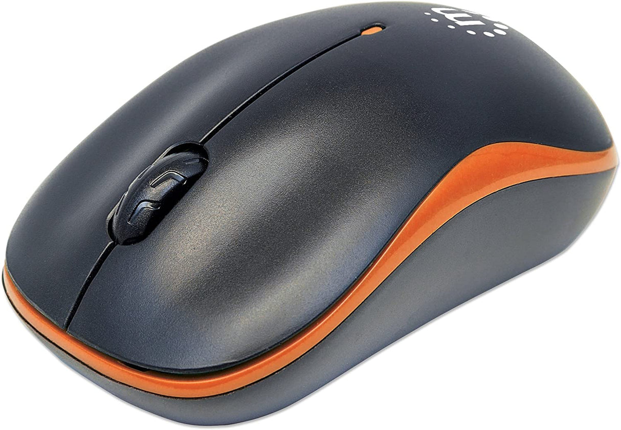 ICI179409 - Manhattan 179409 Success Wireless Optical Mouse (Orange Black)