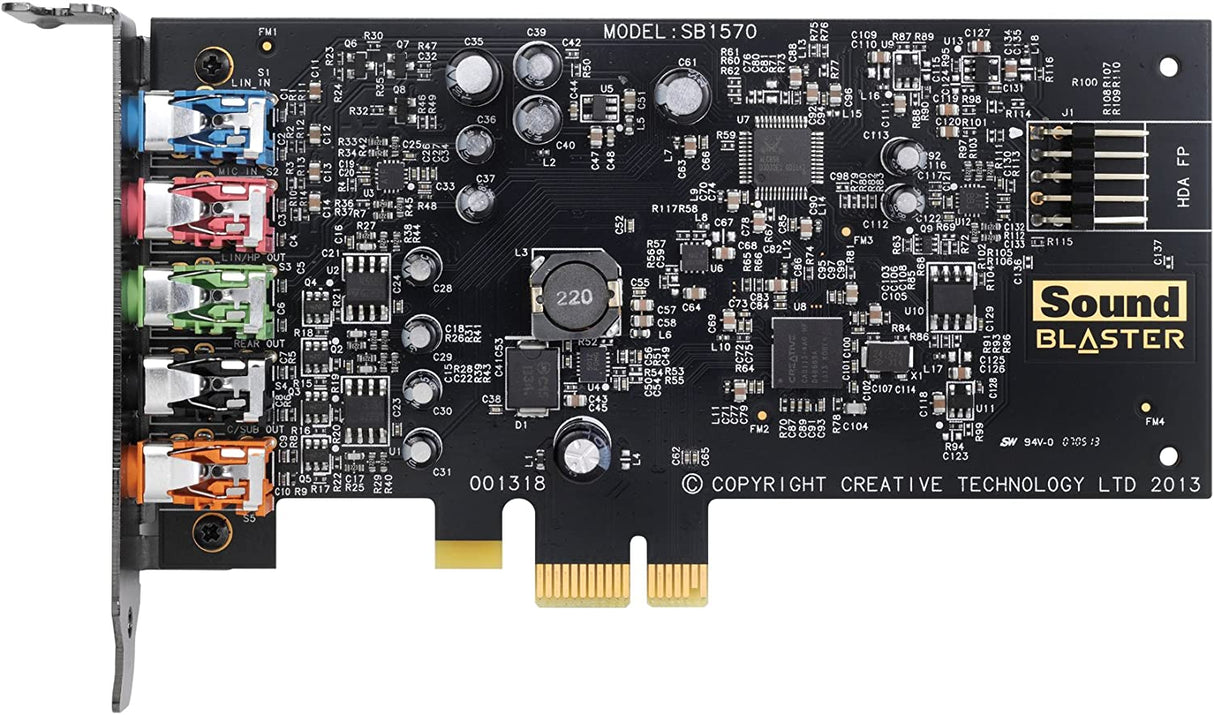Creative Sound Blaster Audigy FX PCIe 5.1 Sound Card with High Performance Headphone Amp 5.1 Channel Surround Sound