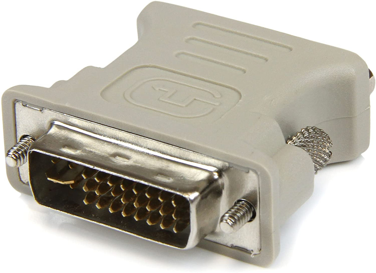 StarTech.com DVI to VGA Cable Adapter - DVI (M) to VGA (F) - 1 Pack - Male DVI to Female VGA (DVIVGAMF), Beige Beige DVI Male to VGA Female