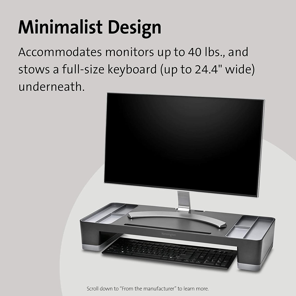 Kensington Organizing Monitor Stand-Black (K58300WW)