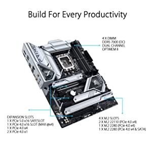 ASUS Prime Z790-A WiFi 6E LGA 1700(Intel®13th&12th) ATX Motherboard (16+1 DrMOS, PCIe 5.0,DDR5,4X M.2 Slots,2.5 Gb LAN,USB 3.2 Gen 2 Front Panel Type-C, Thunderbolt™ 4/USB4, DP)