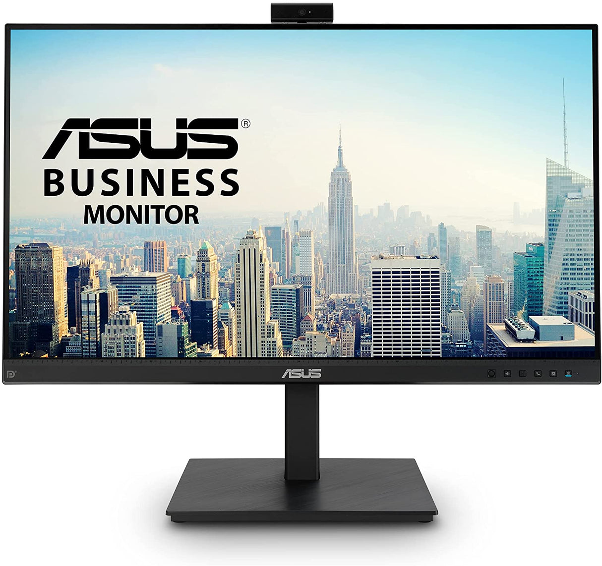 ASUS 27” 1080P Video Conference Monitor (BE279QSK) - Full HD, IPS, Built-in Adjustable 2MP Webcam, Mic Array, Speakers, Eye Care, Wall Mountable, Frameless, HDMI, DisplayPort, VGA, Height Adjustable 27" IPS w/Webcam & DisplayPort