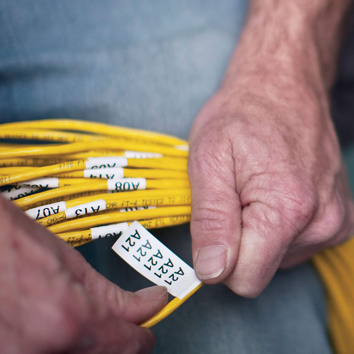 DYMO Industrial Flexible Nylon Labels, 3/4", Black on White, 18489, DYMO Authentic 3/4" Black on White