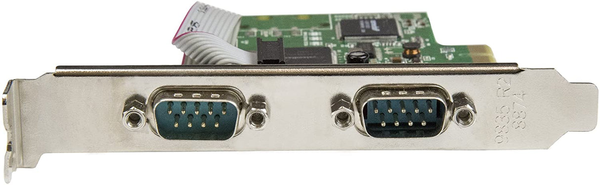 StarTech.com 2-Port PCI Express Serial Card with 16C1050 UART - RS232 Low Profile Serial Card - PCI Serial Card (PEX2S1050)