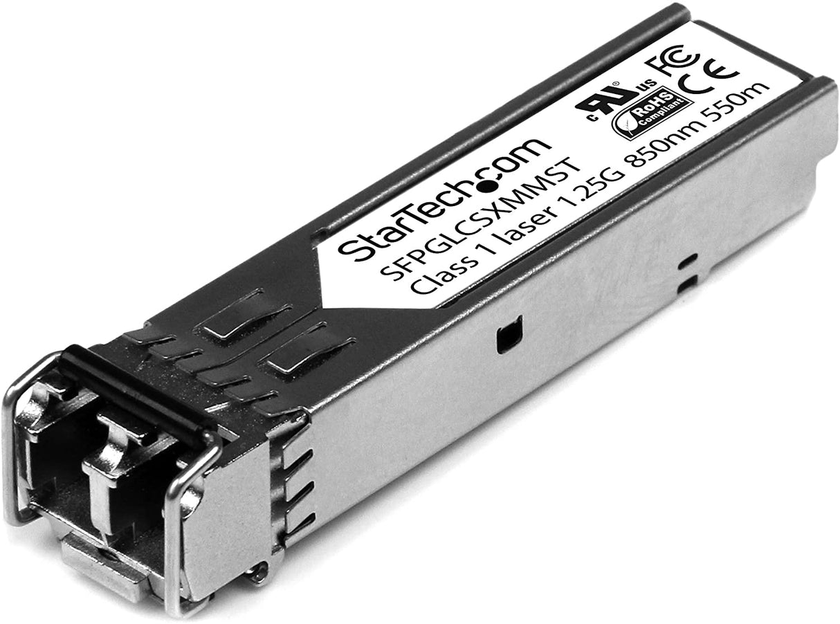 StarTech.com Cisco GLC-SX-MM Compatible SFP Module - 1000BASE-SX - 1GbE Multimode Fiber MMF Optic Transceiver - 1GE Gigabit Ethernet - LC 550m - 850nm - Cisco IE3400, IE3300, IE3200 (SFPGLCSXMMST) GLC-SX-MM Single