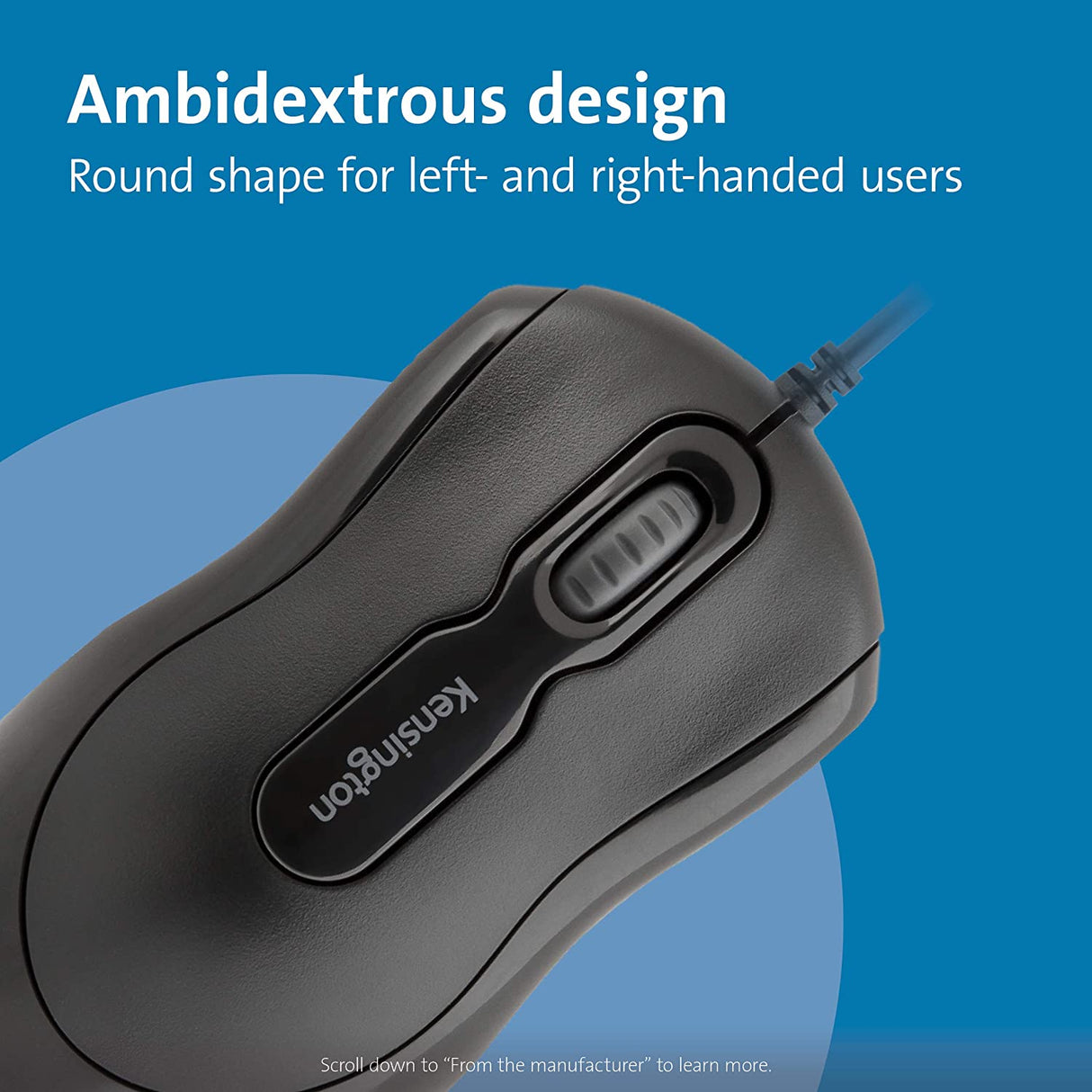 Kensington Mouse-in-a-Box and Keyboard Wired USB Desktop Set (K72436AM), Black Mouse & Keyboard