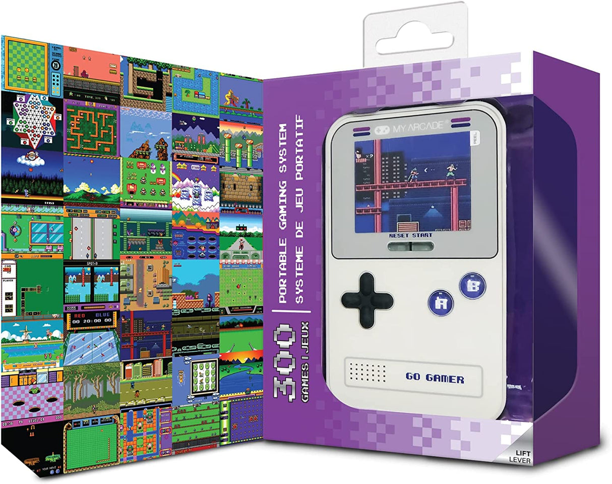 My Arcade Go Gamer Classic-Purple: Portable Electronic Game Console with 300 Games, Full Color 2.5" Screen - Fun for The Entire Family(DGUN-3910)