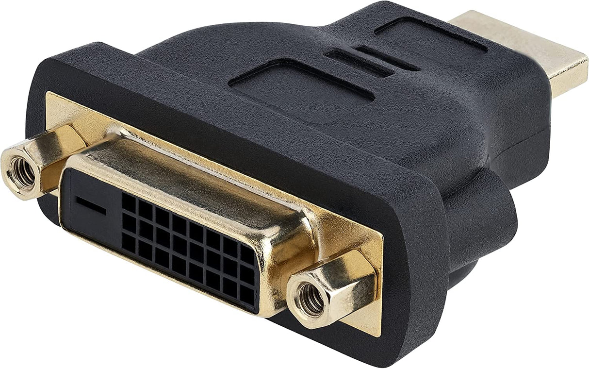 StarTech.com HDMI Male to DVI Female - HDMI to DVI-D Adapter - Bi-Directional - DVI to HDMI (HDMIDVIMF), Black