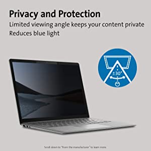 Kensington MagPro Elite Magnetic Privacy Screen for Surface Laptop 5/4/3/2/1 13.5” (K50728WW)