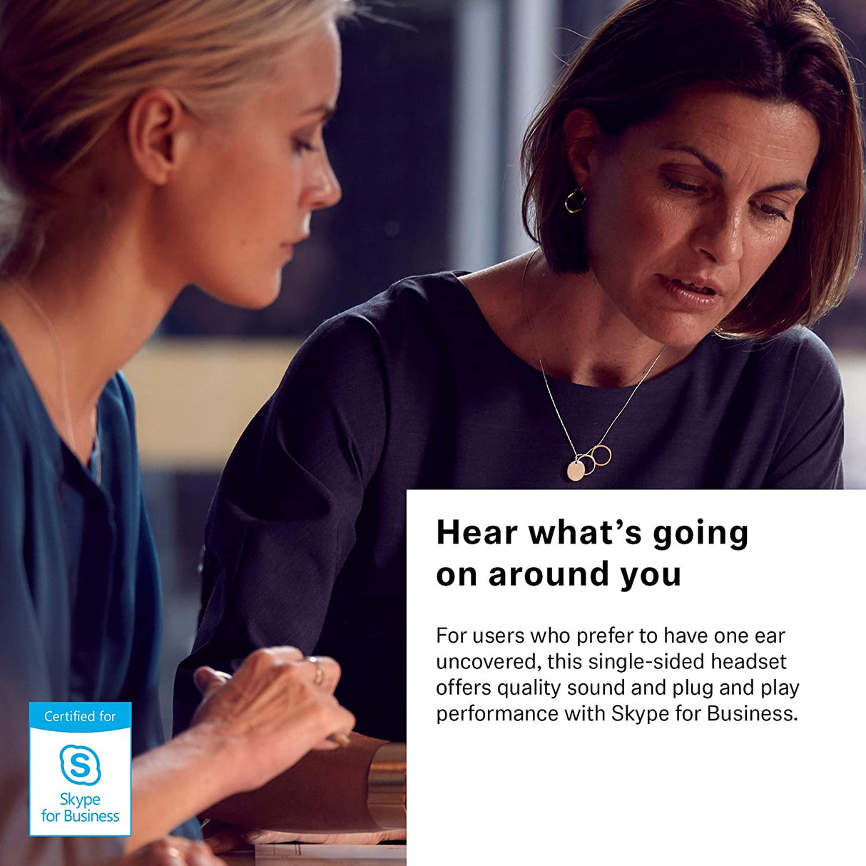 Epos Sennheiser SC 30 USB ML (504546) - Single-Sided Business Headset | For Skype for Business | with HD Sound, Noise-Cancelling Microphone, & USB Connector (Black)