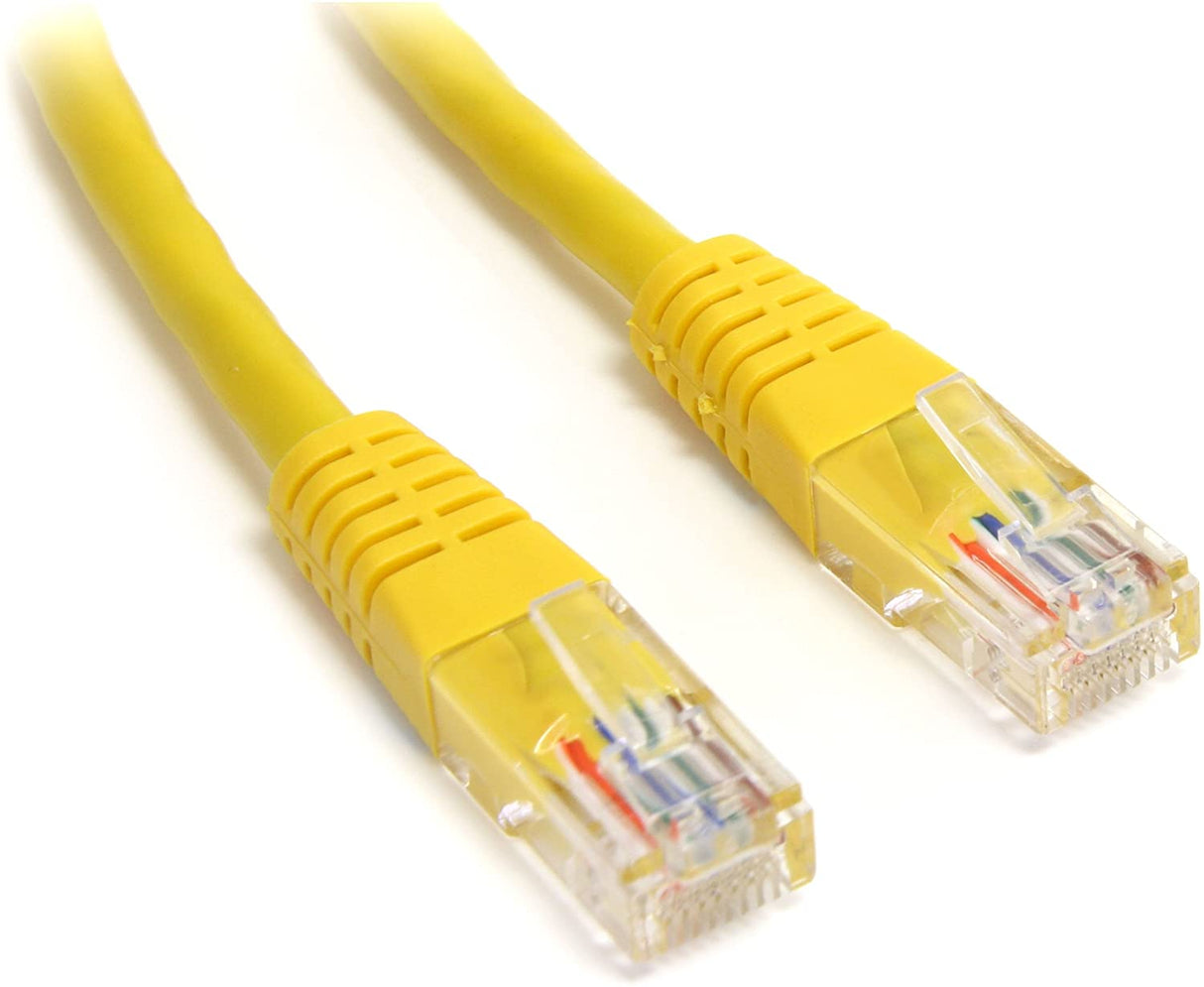 StarTech.com 15 ft Cat5e Patch Cable with Molded RJ45 Connectors - Yellow - Cat5e Ethernet Patch Cable - 15ft UTP Cat 5e Patch Cord (M45PATCH15YL) Yellow 15 ft/4.6 m