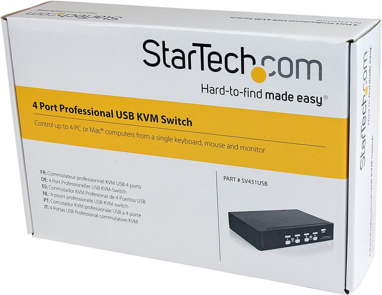 StarTech Sv431usb Professional Vga USB Kvm Switch with Hub, 4 Ports