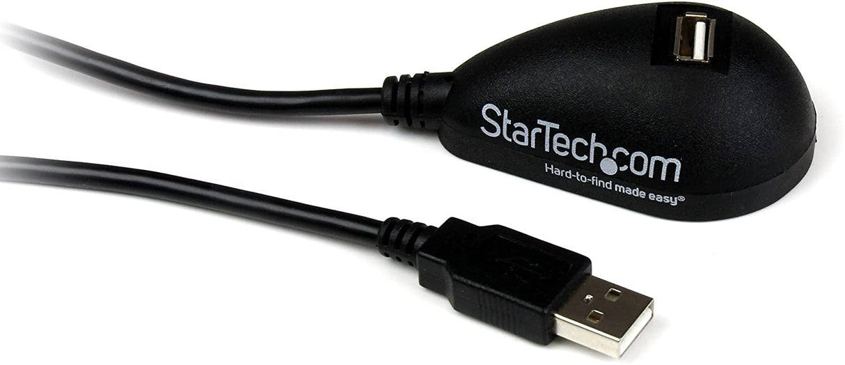 StarTech.com 5ft USB 2.0 Extension Cable - Male to Female - 5 ft USB A to A Extension cord for Laptop, Desktop, Tablet, Webcam & More (USBEXTAA5DSK) , Black USB 2.0 Black