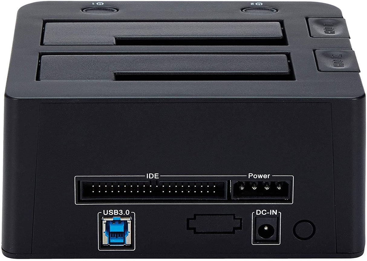 StarTech.com Dual-Bay USB 3.0 to SATA and IDE Hard Drive Docking Station, USB Hard Drive Dock, External 2.5/3.5" SATA III/IDE, SSD/HDD Docking Station, Hot-Swap Drive Bays, Top-Loading (UNIDOCKU33)