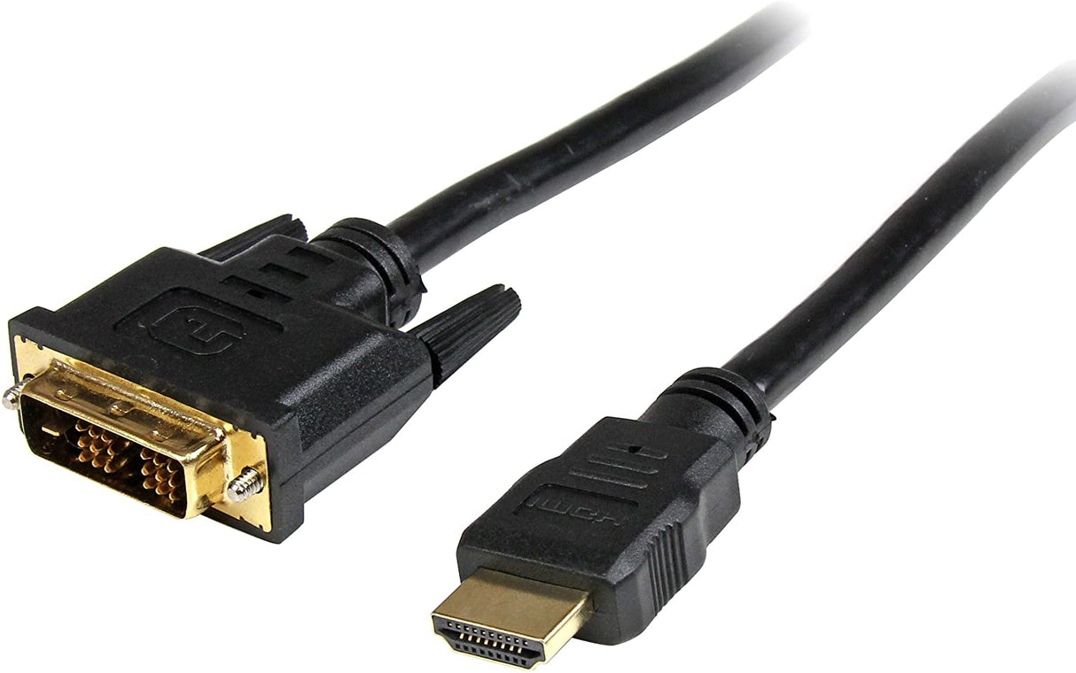 StarTech.com 10ft HDMI to DVI D Adapter Cable - Bi-Directional - HDMI to DVI / DVI to HDMI Adapter for Your Computer Monitor (HDMIDVIMM10) 10 ft / 3m Standard Packaging