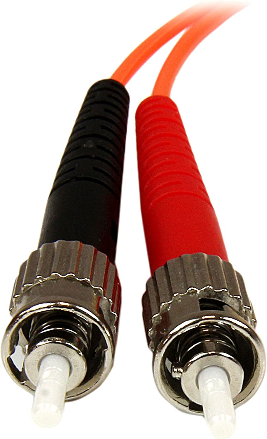StarTech.com 3m Fiber Optic Cable - Multimode Duplex 50/125 - OFNP Plenum - LC/ST - OM2 - LC to ST Fiber Patch Cable (50FIBPLCST3) 10 ft / 3m LC-ST