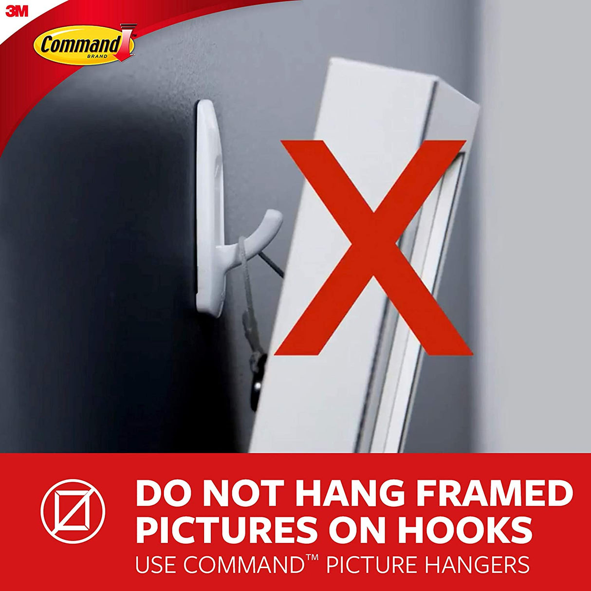 3M Compatible parts Command Large Hook Value Pack, 5 lb Capacity , 3 Hooks 6 Large Strips, (17003C-VP)