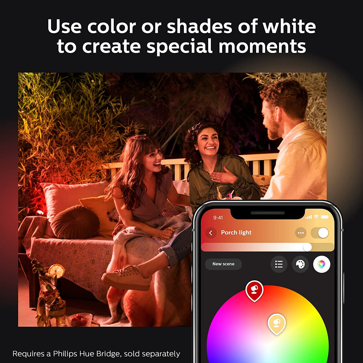Philips Hue Lily White & Color Outdoor Smart Spot Light Extension (Hue Hub & Power Source Required), 1 Hue White & Color Smart Spot Light + Mount kit, Works with Alexa, HomeKit & Google Assistant